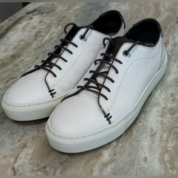 Men’s TED BAKER Kiing white leather trainers- Size 6 - Picture 3 of 10
